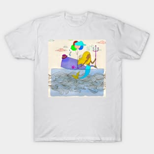 Starring the Mermaid and the Whale. T-Shirt